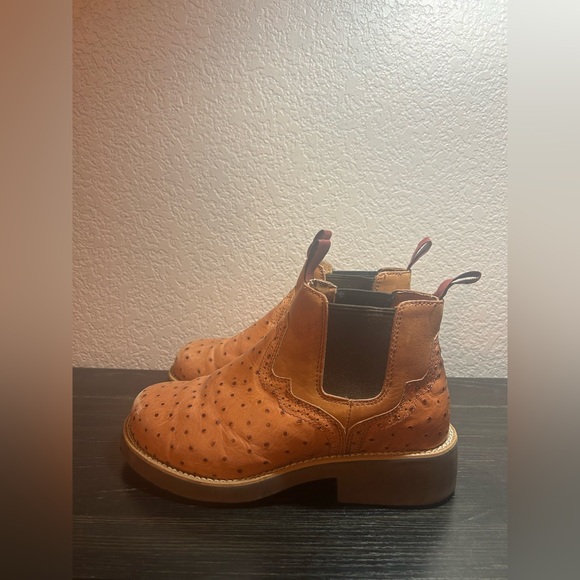 Twisted X MPD0003 Chelsea Ostrich Print Round Toe Ankle Boots Mens Size 7.5 M main image 4